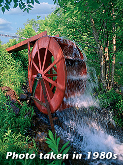 Water wheel photo taken in 1980s