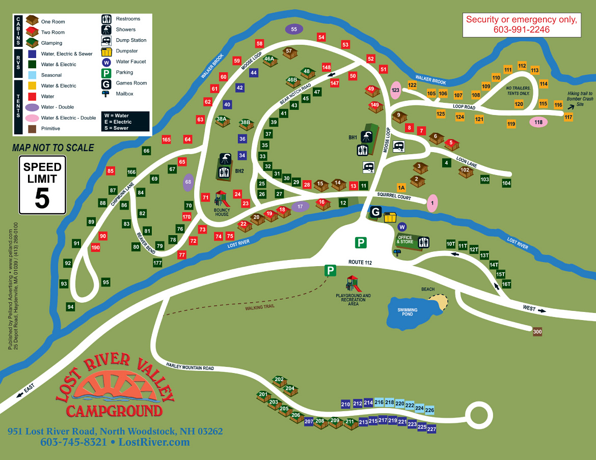 Lost River Valley Campground Site Map
